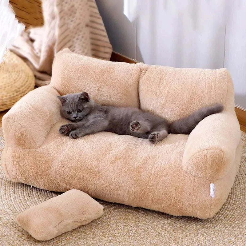 Luxury Cat Bed Sofa Winter Warm Nest