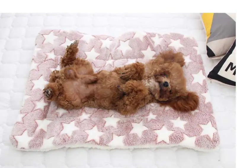 Soft Flannel Pet Fleece Pad – Thickened Blanket and Mattress for Cozy Sleep