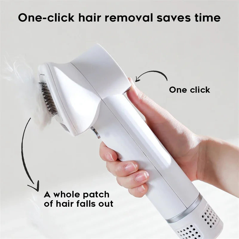 Smart Hair Dryer with Brush for Dogs and Cats – Grooming Comb with Hair Removing and Blow-Drying Function