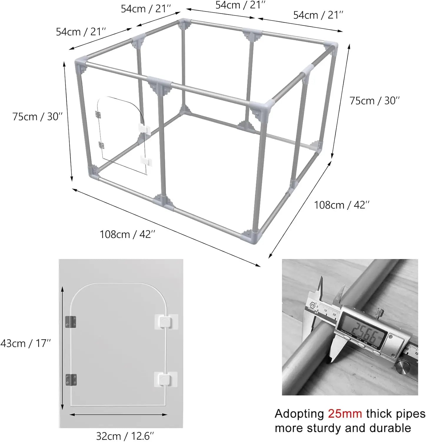 10-Panel Indoor Dog Playpen – Secure and Spacious Puppy Fence for Indoor Use