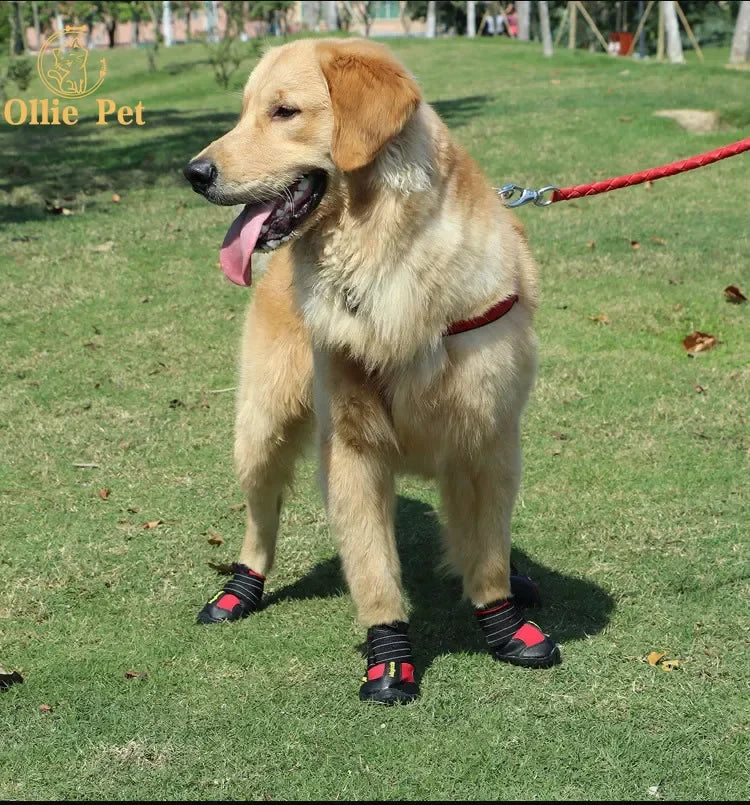 Anti-Slip Reflective Rain and Snow Boots for Small and Large Dogs (4PCS)