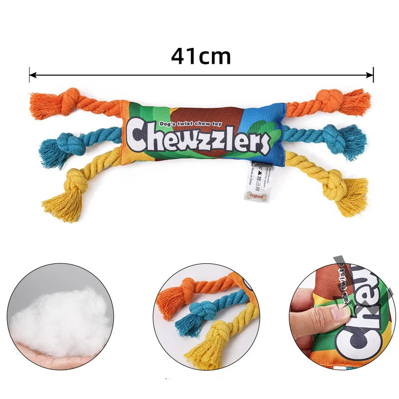 Colorful Cotton Chew Rope Knot Toy