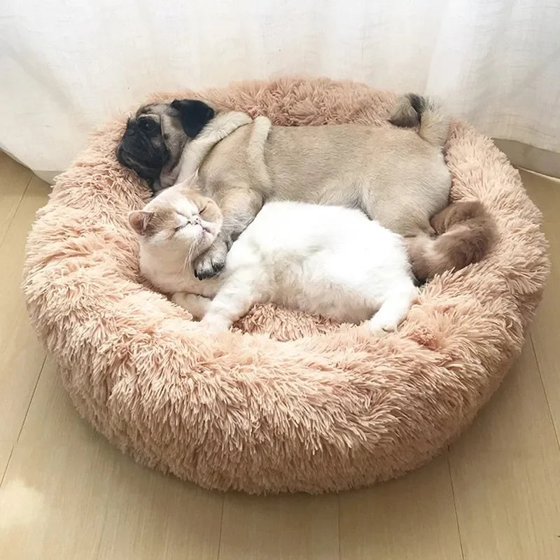 Round Plush Pet Bed (40-90cm)