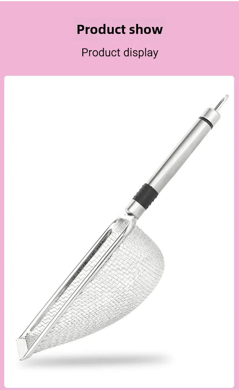 Stainless Steel Cat Litter Scoop with Fine Mesh
