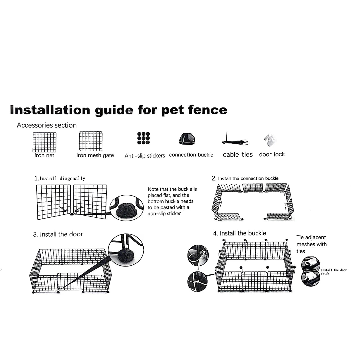 Indoor Self-Assembled Corner Dog Fence