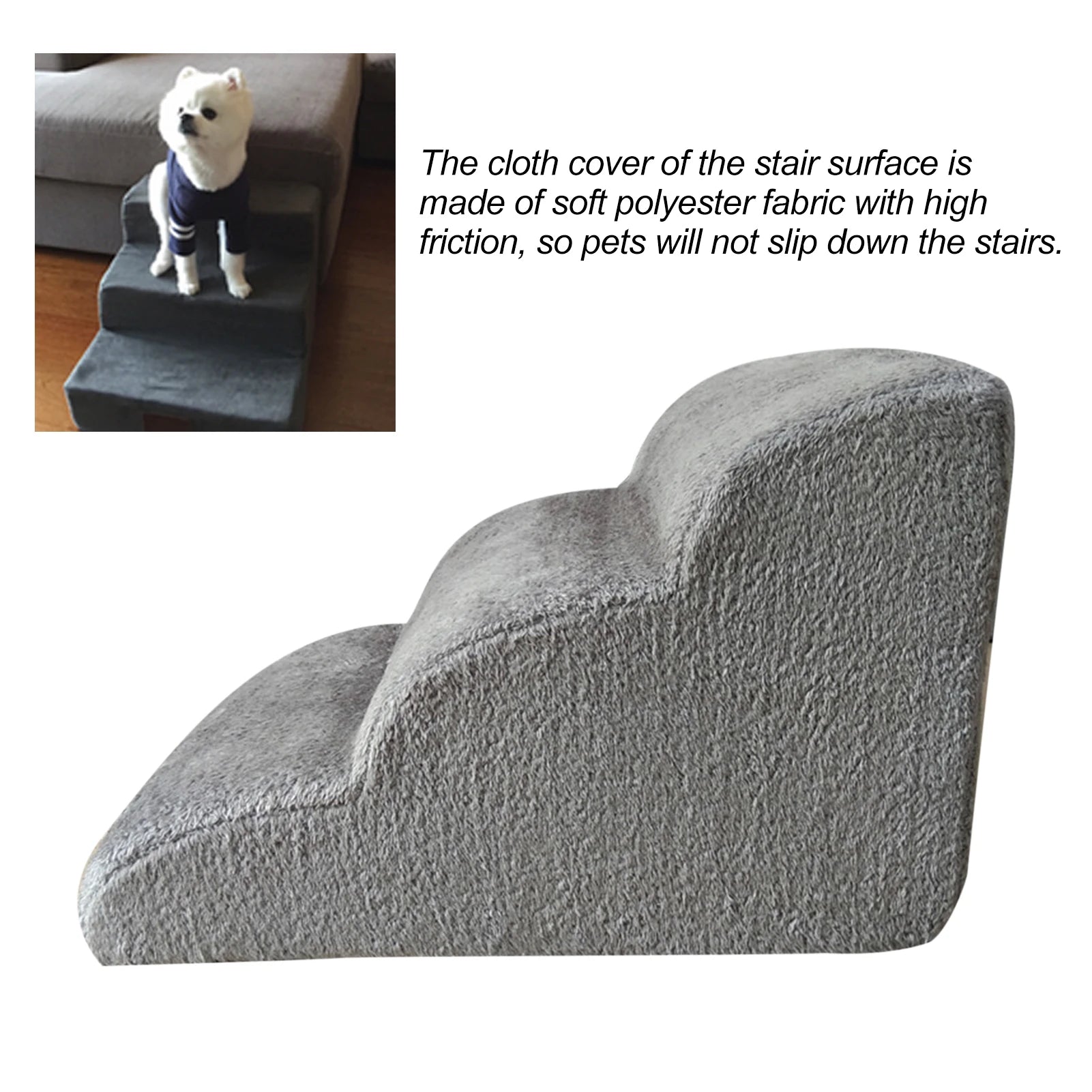 Non-Slip Dog Ramp Stairs with 3 Tiers