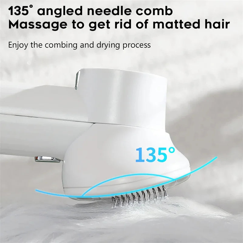 Smart Hair Dryer with Brush for Dogs and Cats – Grooming Comb with Hair Removing and Blow-Drying Function
