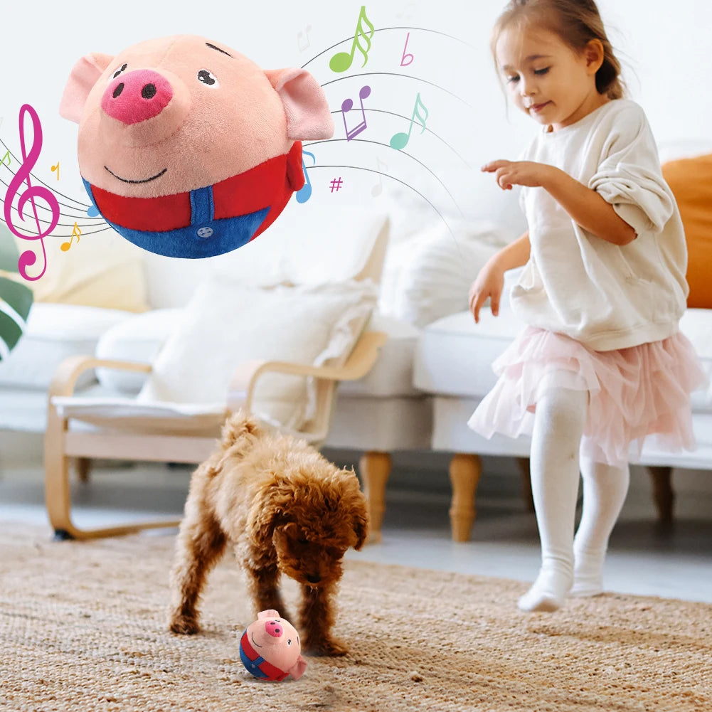 Plush Automatic Bouncing Dog Toy