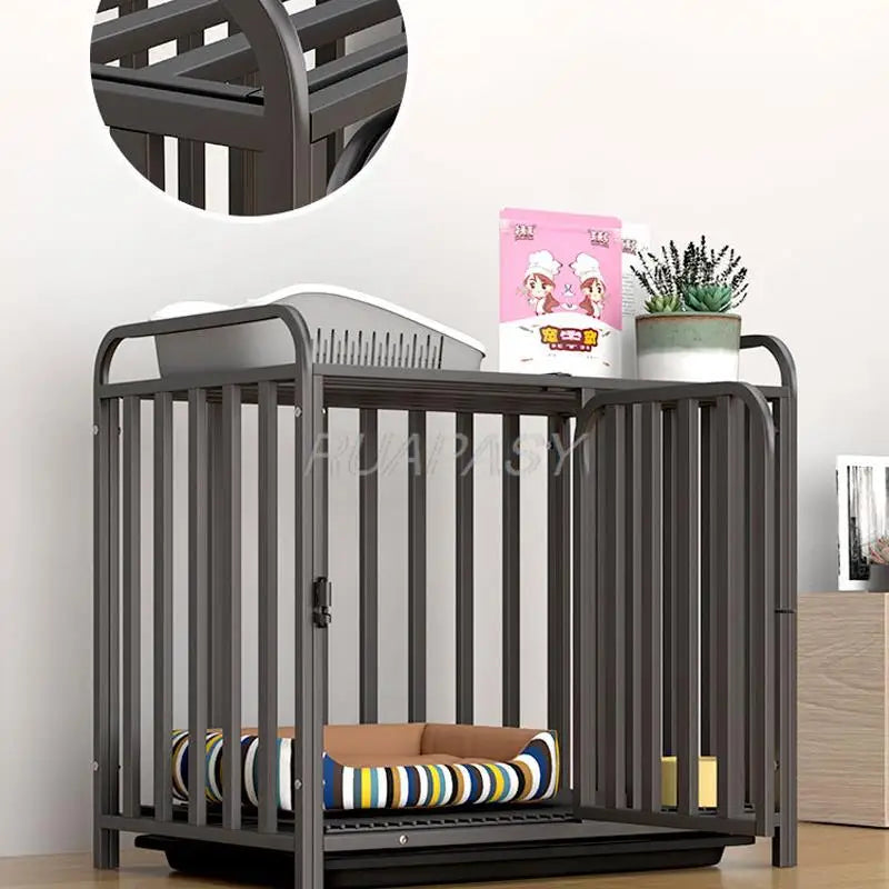 Metal Dog Crate Furniture – Stylish and Functional Indoor Kennel with Removable Tray