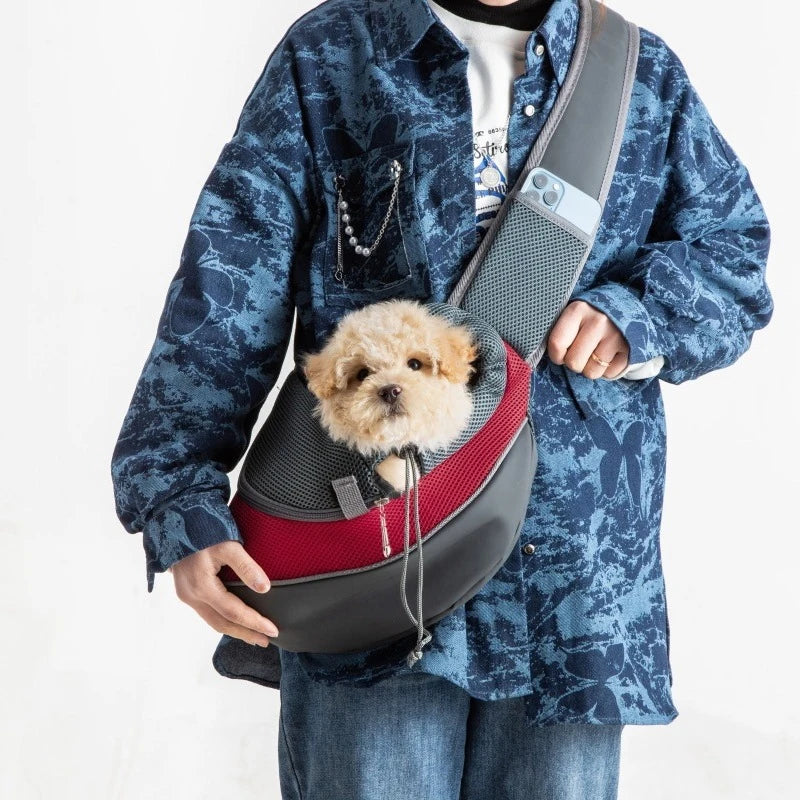 Travel Tote Shoulder Bags Mesh Pet Sling Carry Bag