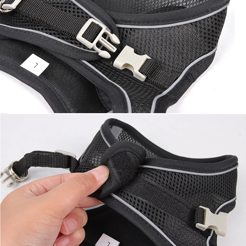 Product Description: Adjustable Dog Harness & Leash Set for Small Dogs