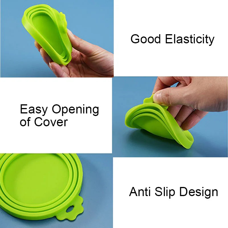 2-Piece Reusable Pet Food Can Cover & Spoon Set