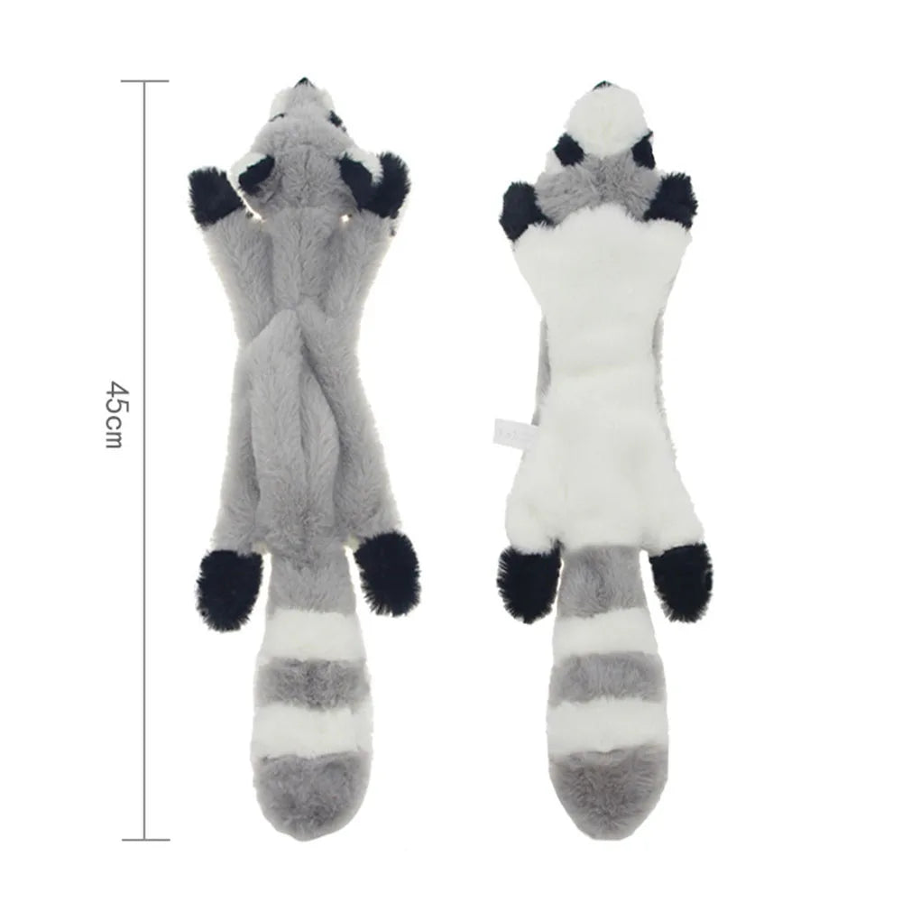 Stuffing-Free Animal Plush Dog Toy with Squeakers