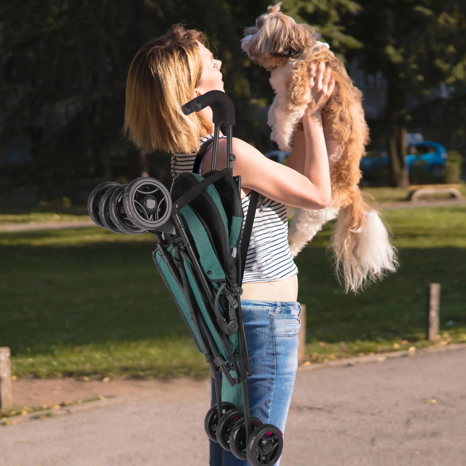 Lightweight Outdoor Puppy & Cat Stroller