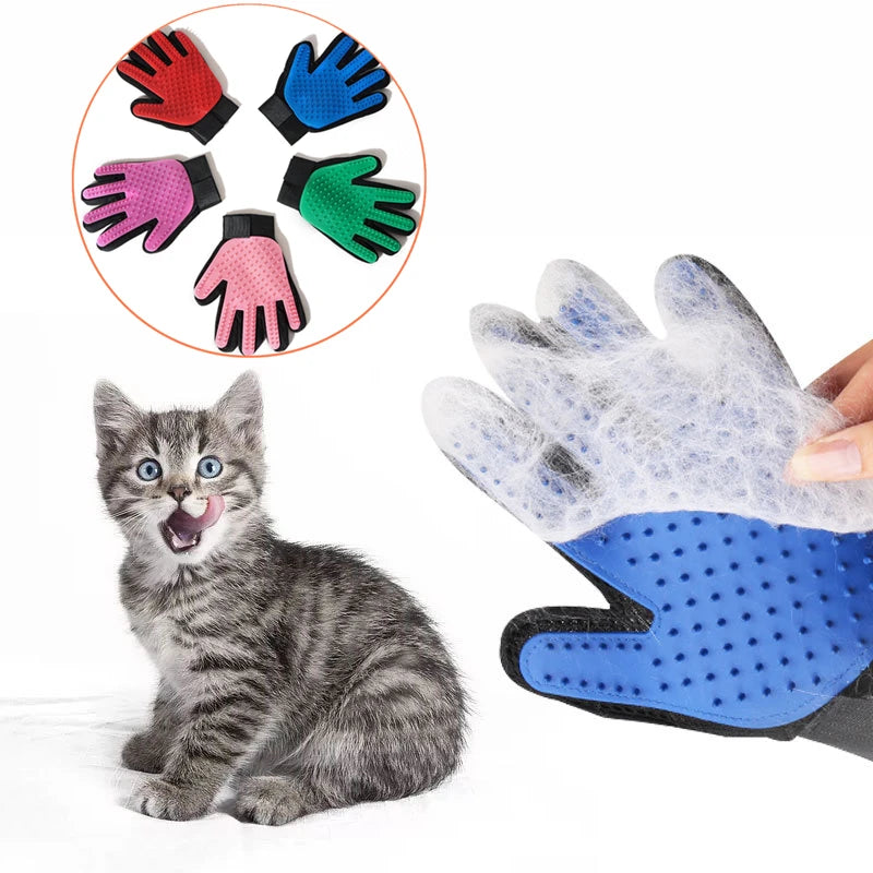 Pet Grooming Glove for Hair Deshedding and Bathing