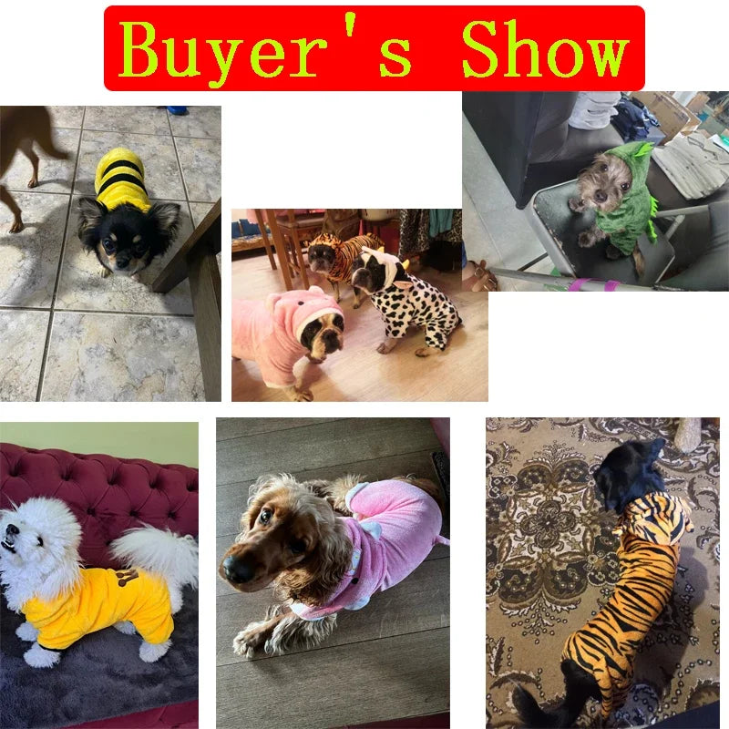 Fleece Soft Warm Dog Jumpsuit