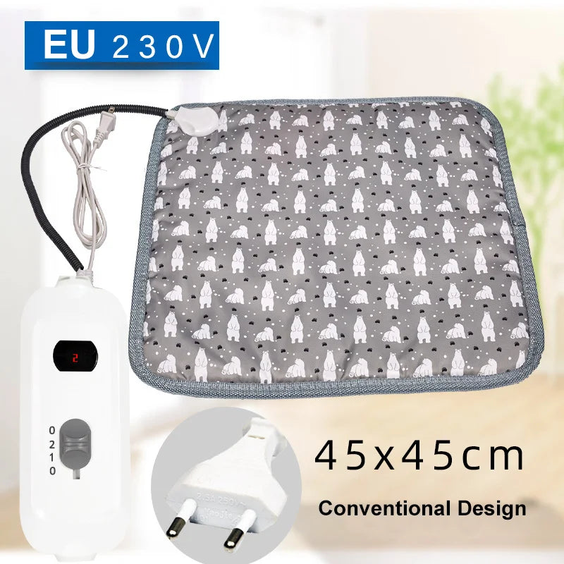 Adjustable Pet Heated Mat – Waterproof Electric Heating Pad with Timer for Dogs and Cats
