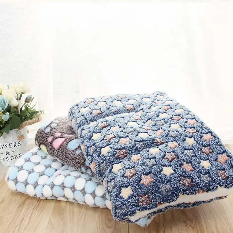 Soft Flannel Pet Fleece Pad – Thickened Blanket and Mattress for Cozy Sleep