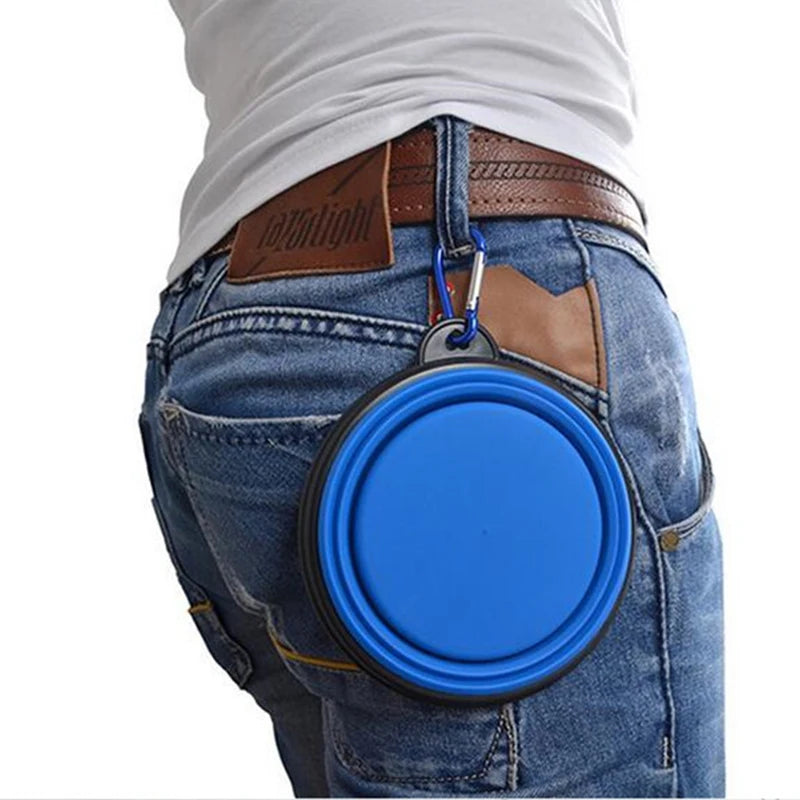 Folding Silicone Bowl Dogs Feed Supplies