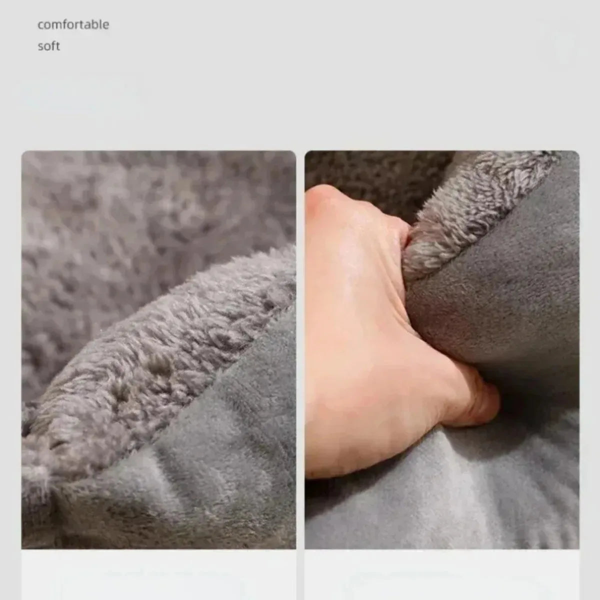 Warm Square Plush Kennel Thickened Cat Bed