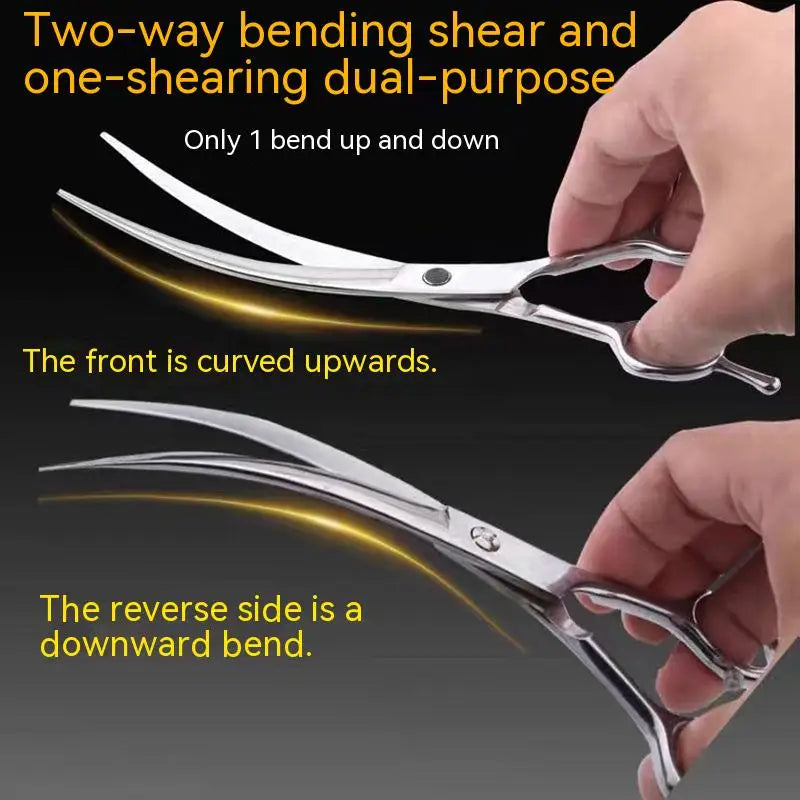 Professional Trimming Bent Scissors