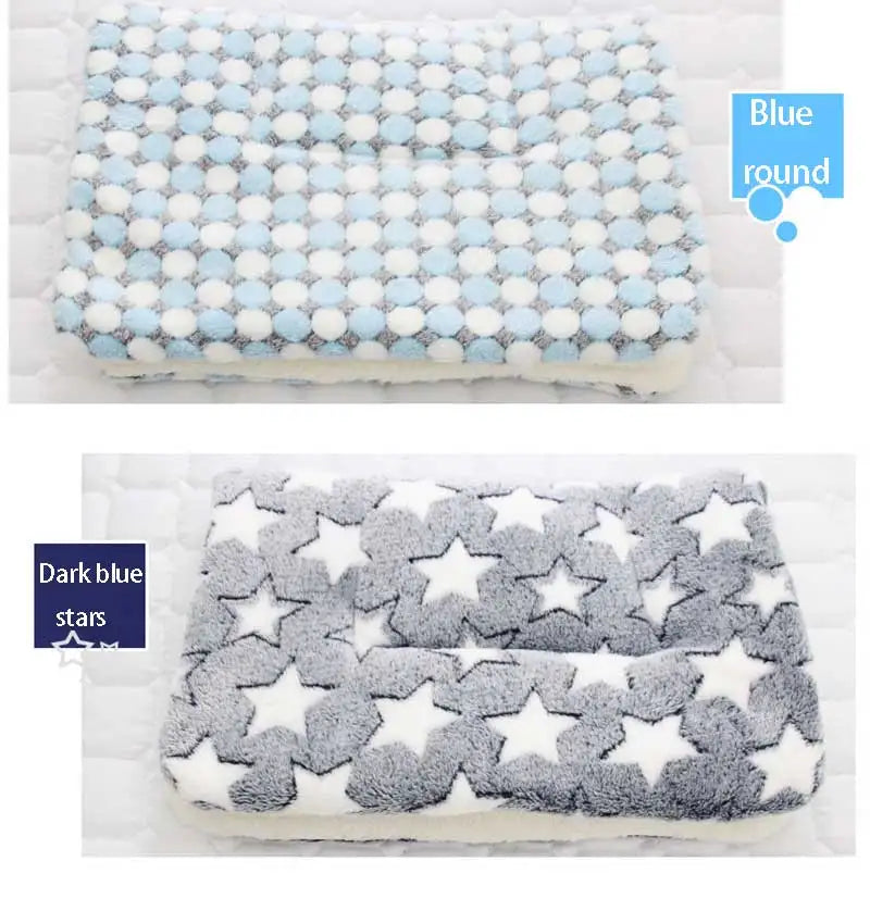 Soft Flannel Pet Fleece Pad – Thickened Blanket and Mattress for Cozy Sleep