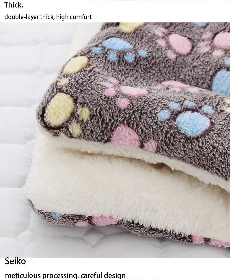 Soft Flannel Pet Fleece Pad – Thickened Blanket and Mattress for Cozy Sleep
