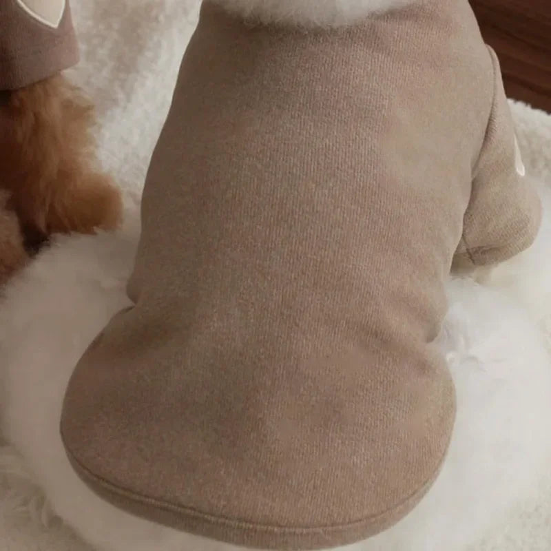 Love Bear Winter Warm Pet Hoodie – Adorable and Cozy Designer Clothing for Dogs and Cats