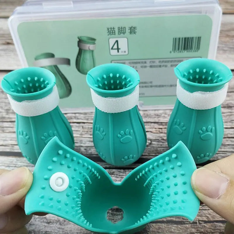 Cat Claw Protector Bath Anti-Scratch Cat Shoes