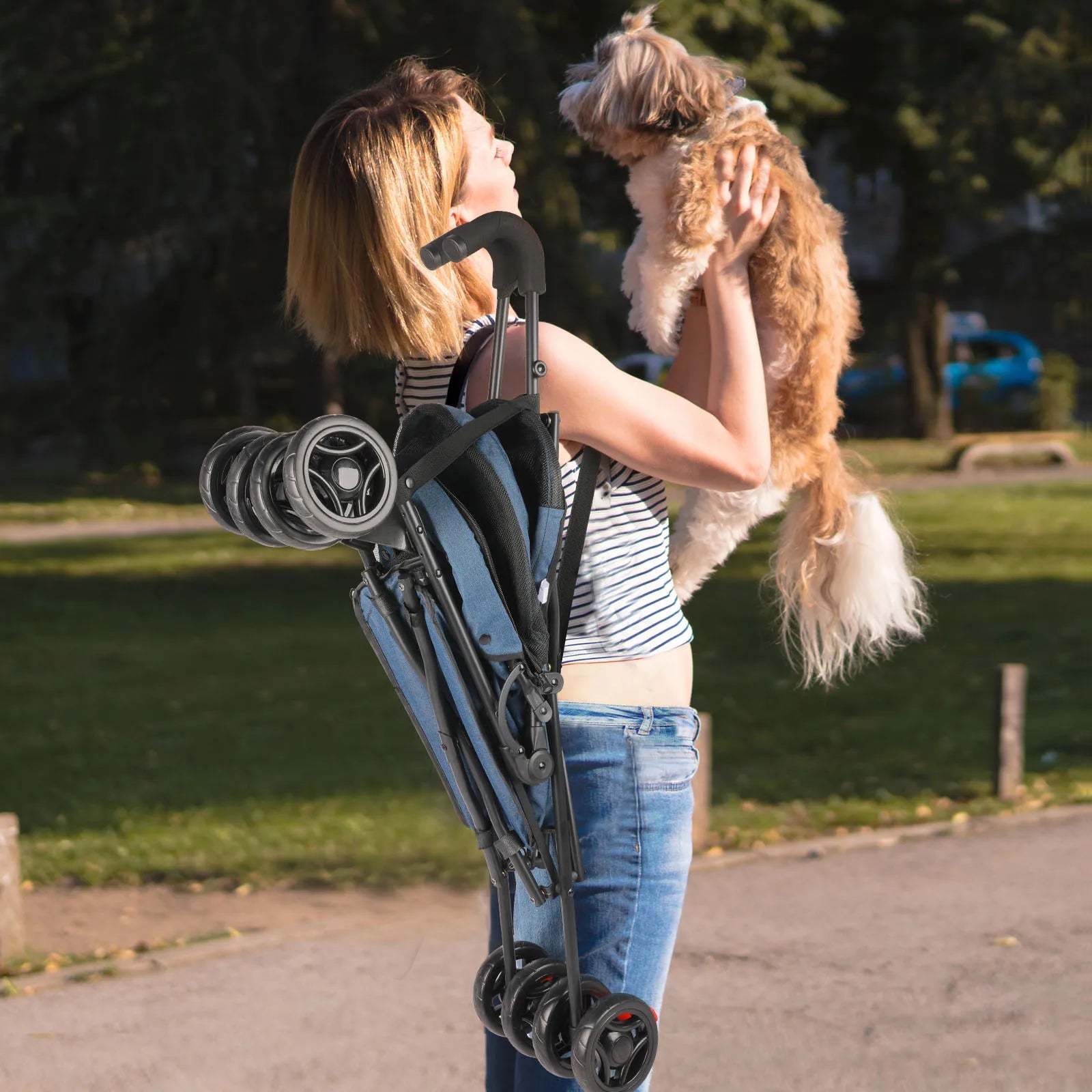 Lightweight Outdoor Puppy & Cat Stroller