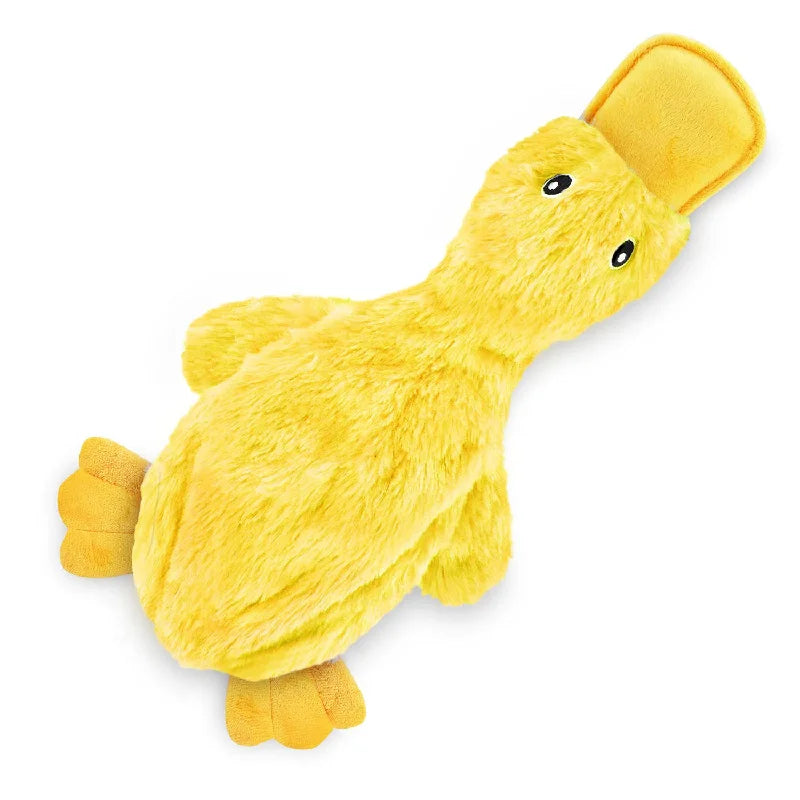 Yellow Duck Puppy Squeaky Interactive Stuffed Pet Toy Bite