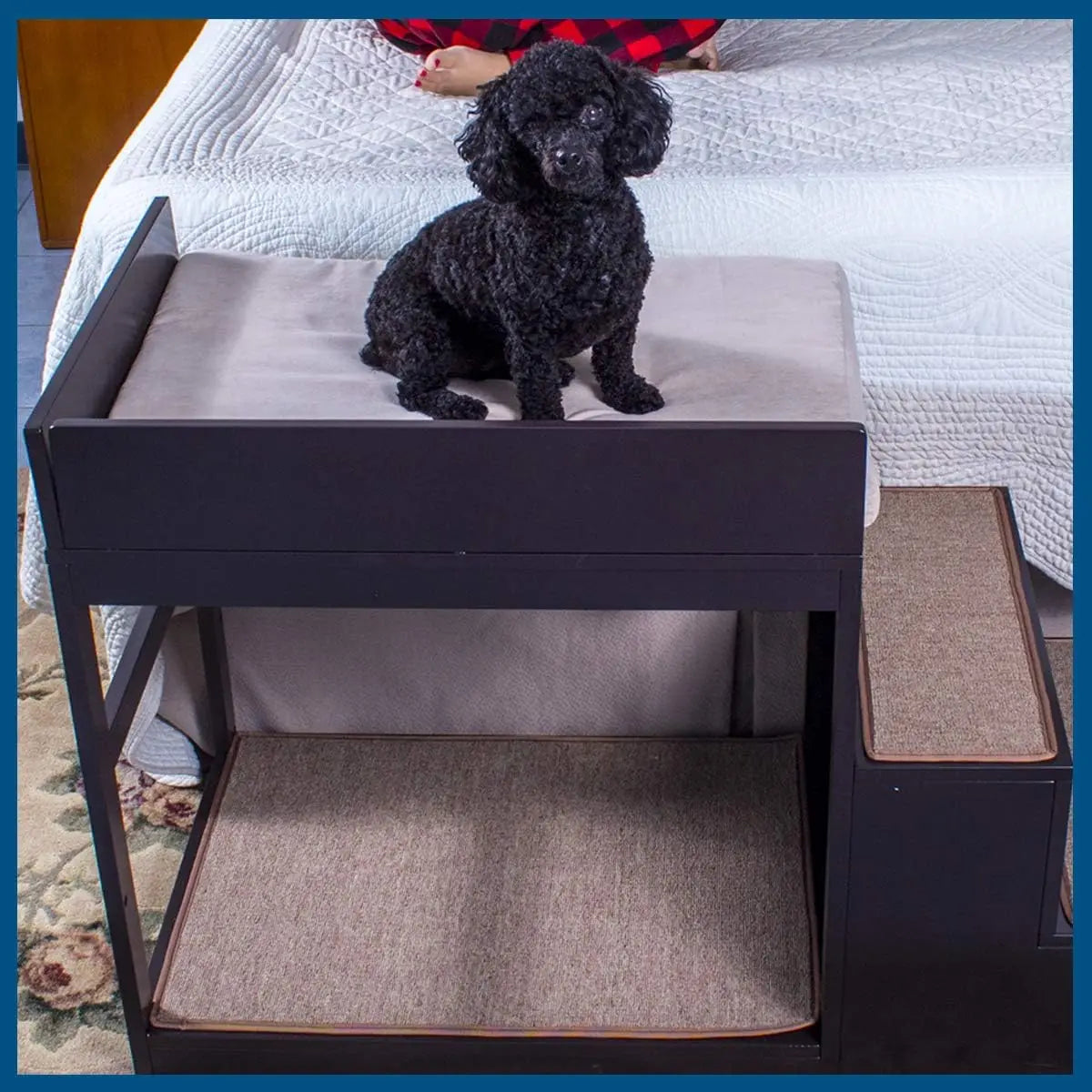 Multi-Level Bunk Bed Pet Stairs
