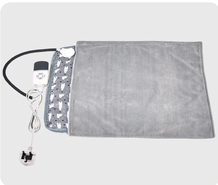 Adjustable Pet Heated Mat – Waterproof Electric Heating Pad with Timer for Dogs and Cats