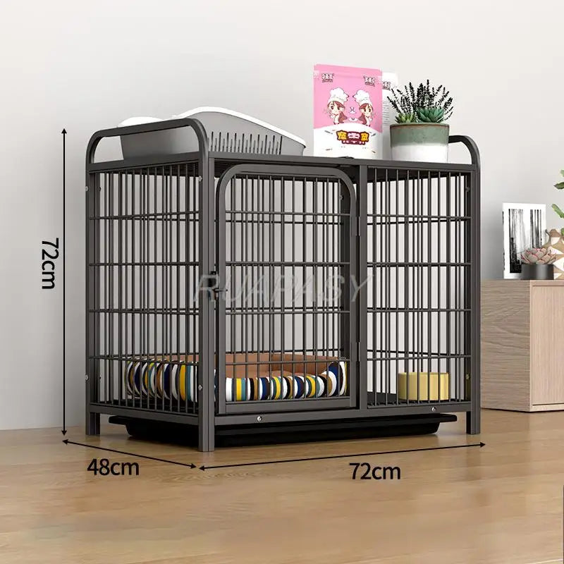 Metal Dog Crate Furniture – Stylish and Functional Indoor Kennel with Removable Tray