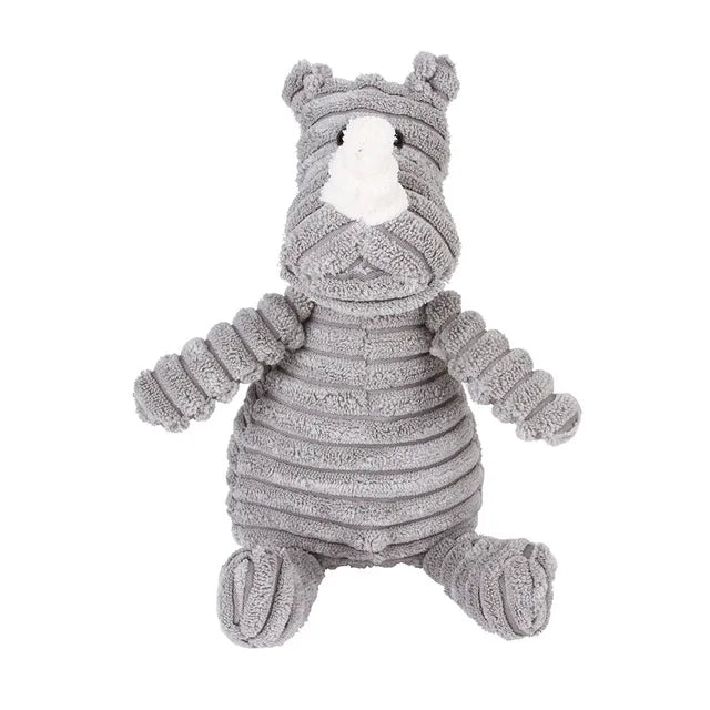 Corduroy Animal-Shaped Plush Dog Toy