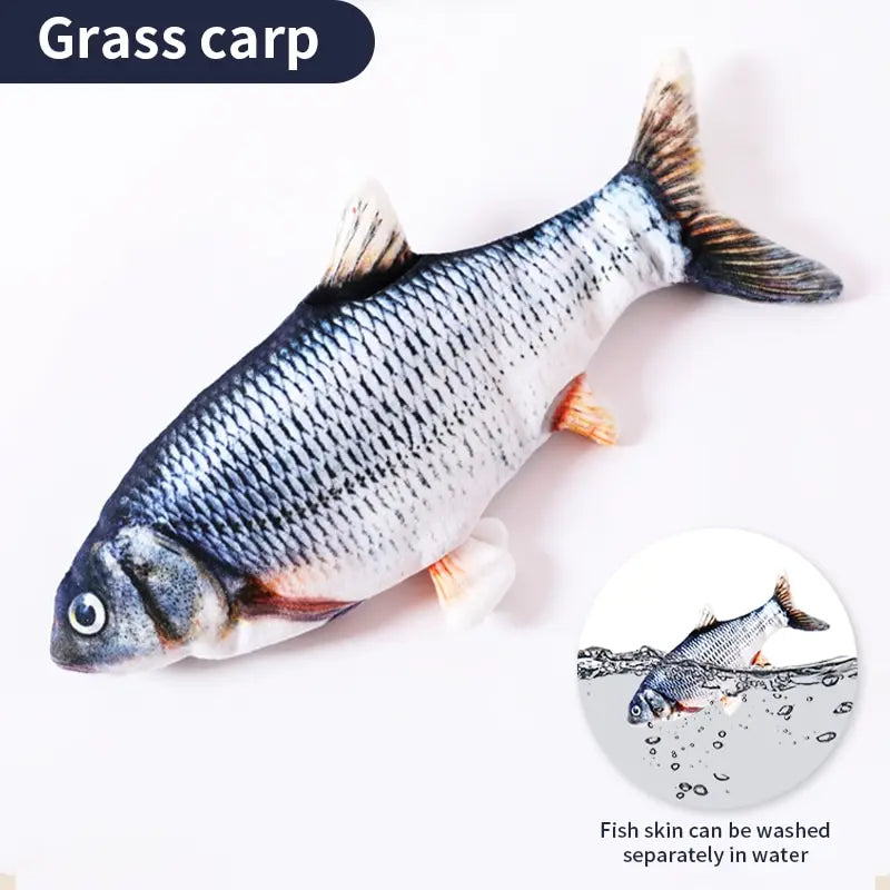 USB Rechargeable Electric Floppy Fish Toy for Cats & Dogs