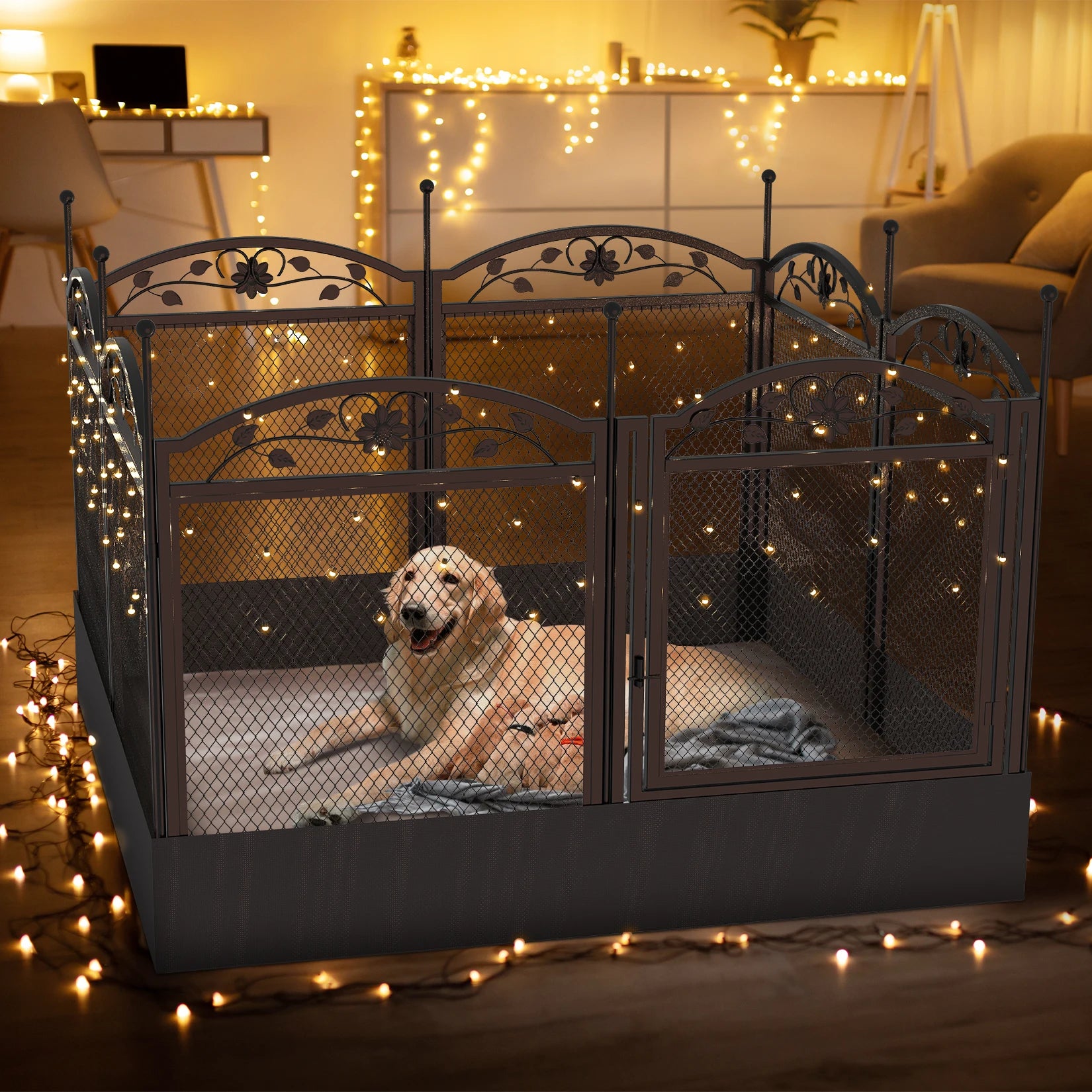 Detachable Dog Playpen with 8 Panels
