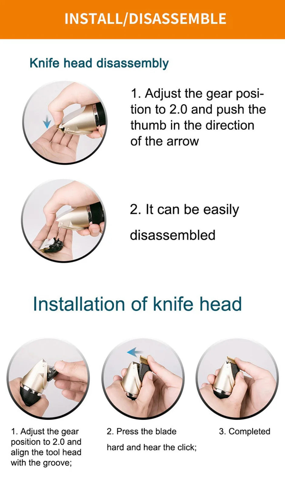 Professional All-Metal Rechargeable Dog Hair Clipper