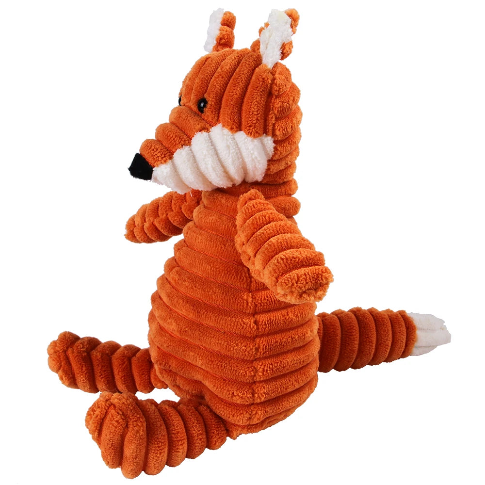 Corduroy Animal-Shaped Plush Dog Toy