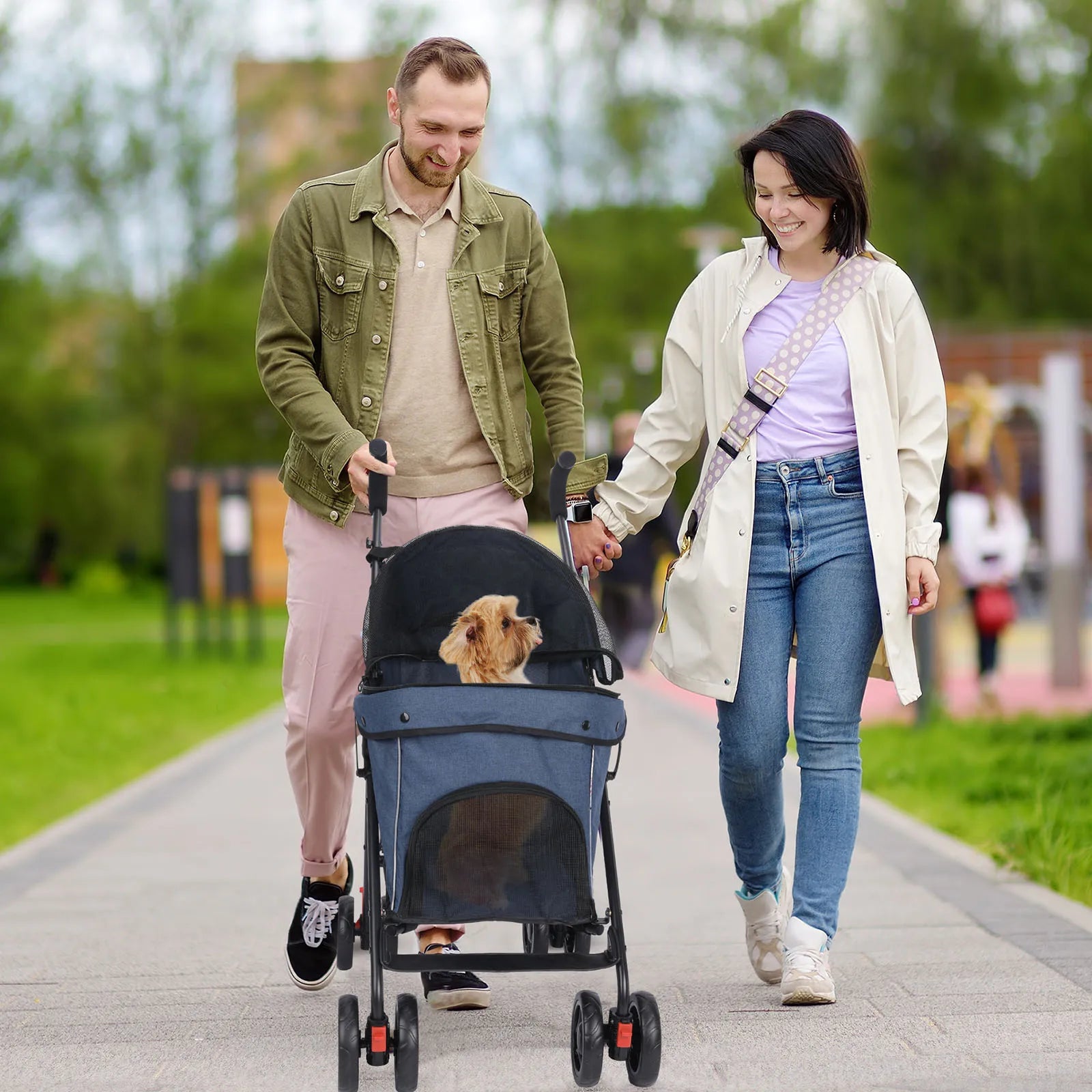 Lightweight Outdoor Puppy & Cat Stroller
