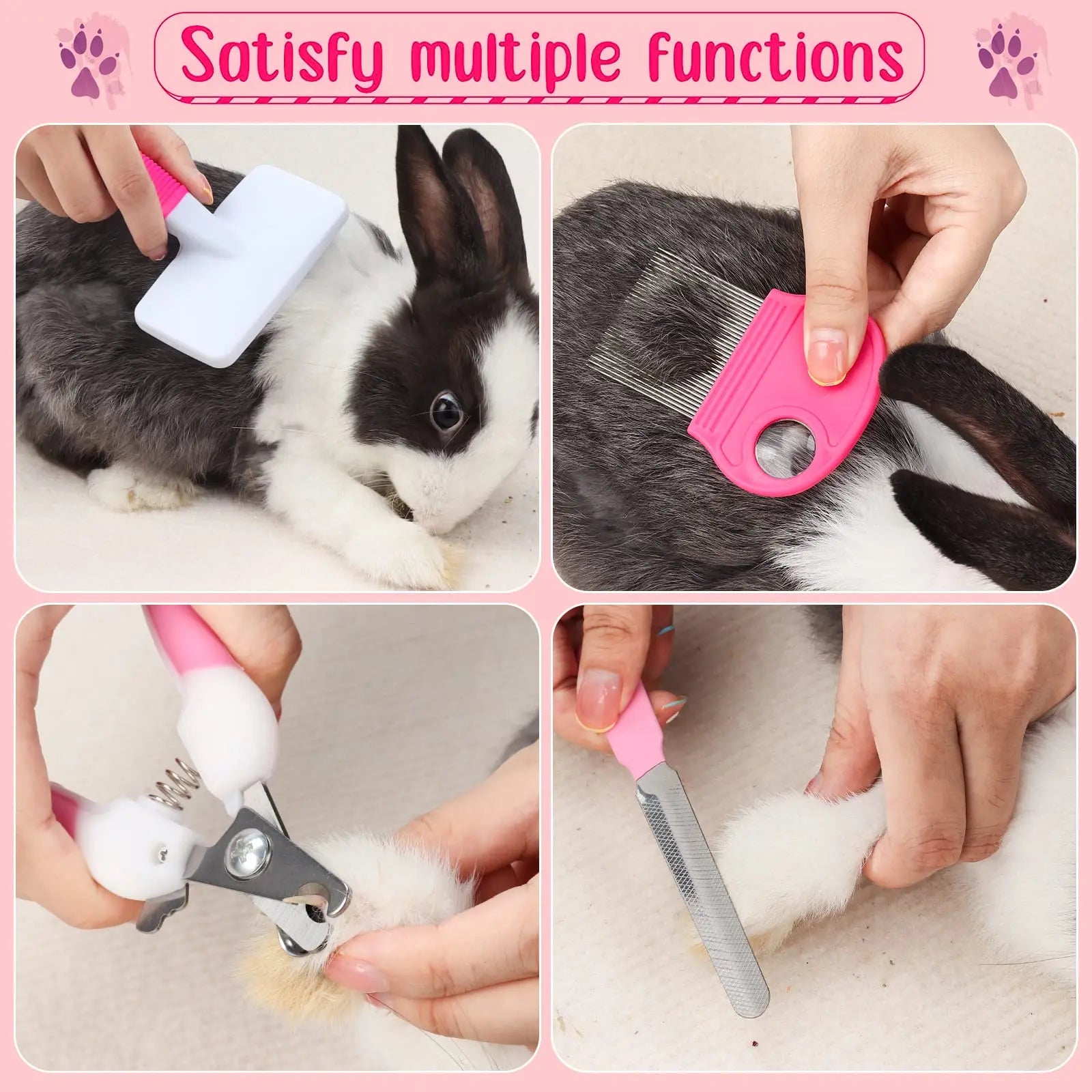8-Piece Small Animal Pink Beauty Set