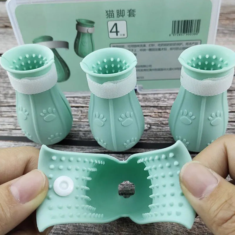 Cat Claw Protector Bath Anti-Scratch Cat Shoes