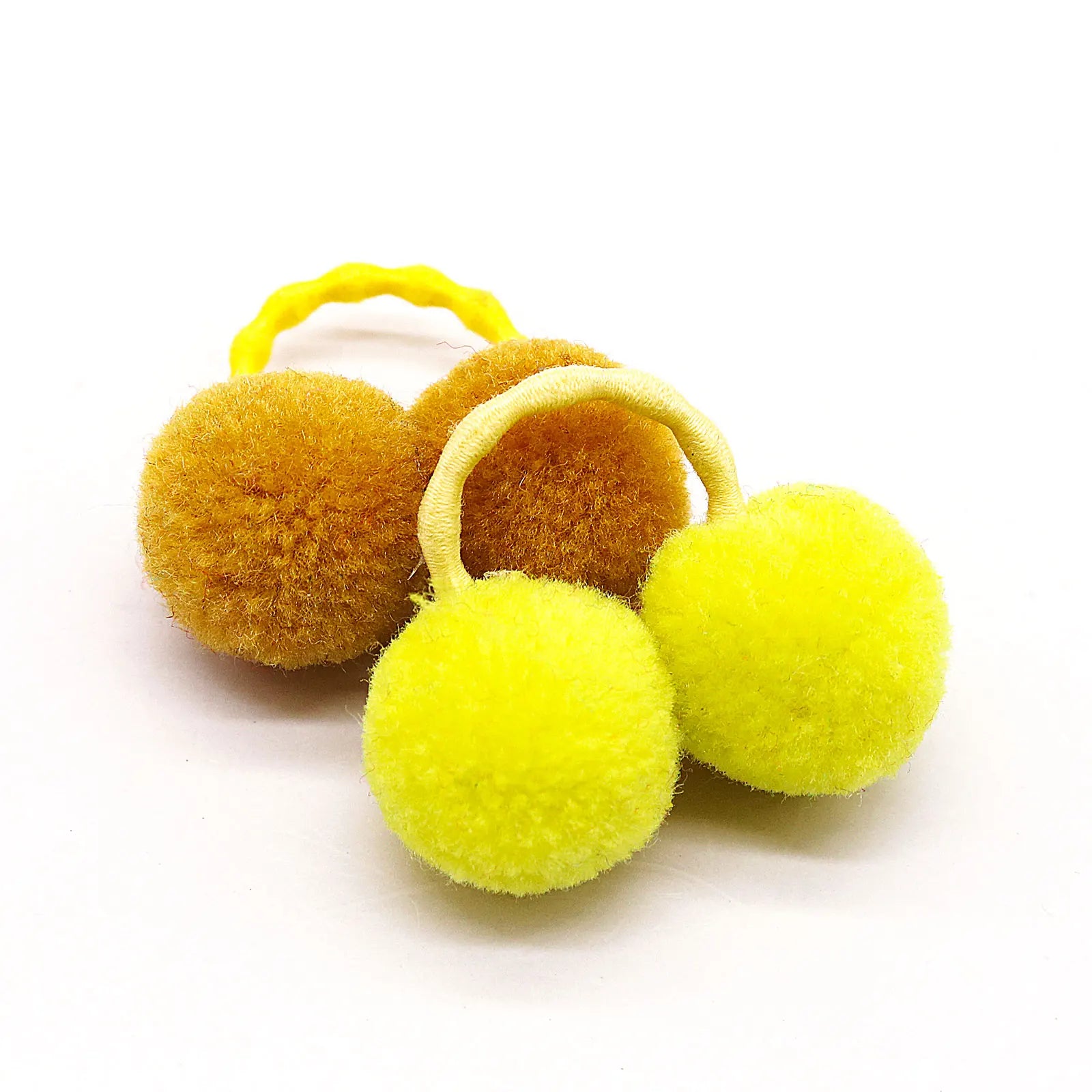 10pcs Pet Hair Bands with Plush Balls – Elastic Grooming Bows for Small and Medium Dogs and Cats