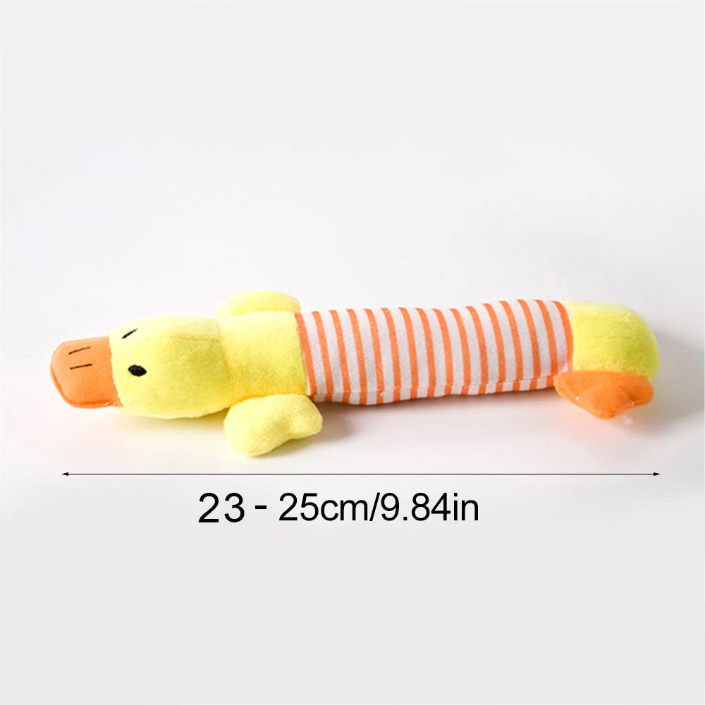 Stuffing-Free Animal Plush Dog Toy with Squeakers
