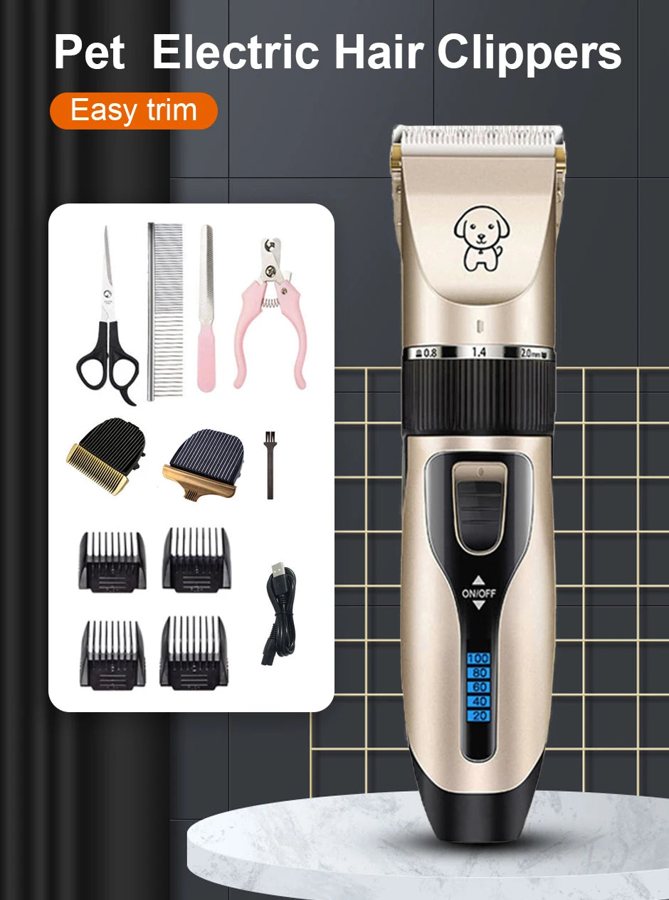Professional All-Metal Rechargeable Dog Hair Clipper