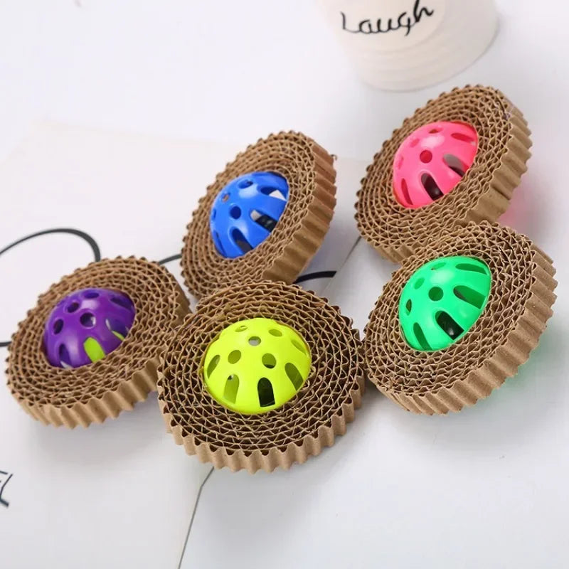 Corrugated Paper Plastic Ball Pet Toy