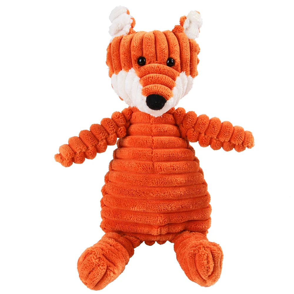 Corduroy Animal-Shaped Plush Dog Toy