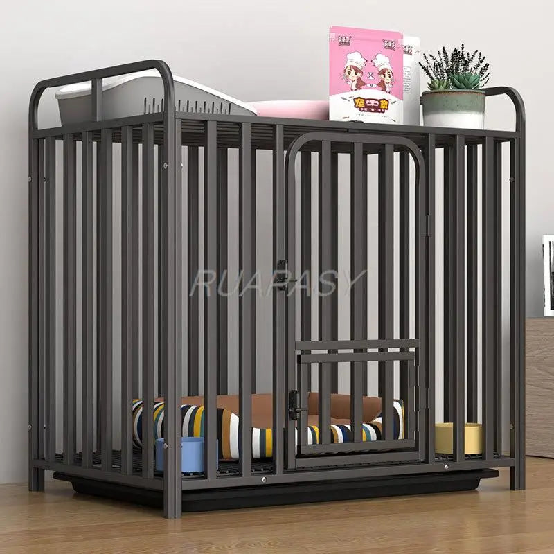 Metal Dog Crate Furniture – Stylish and Functional Indoor Kennel with Removable Tray
