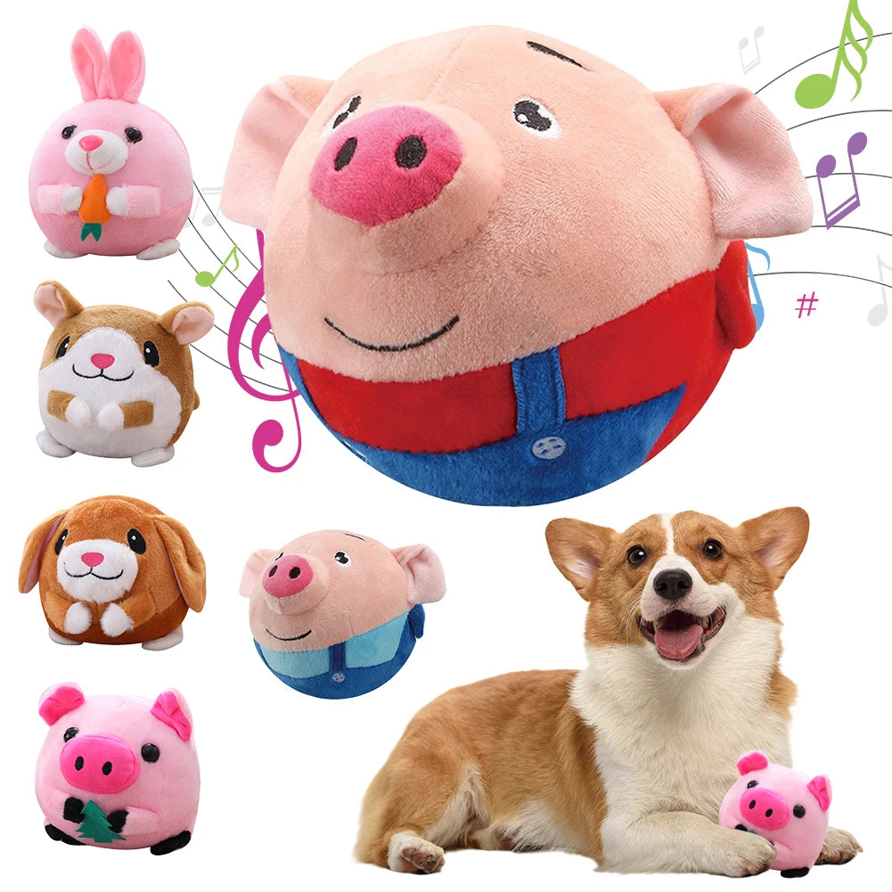 Plush Automatic Bouncing Dog Toy