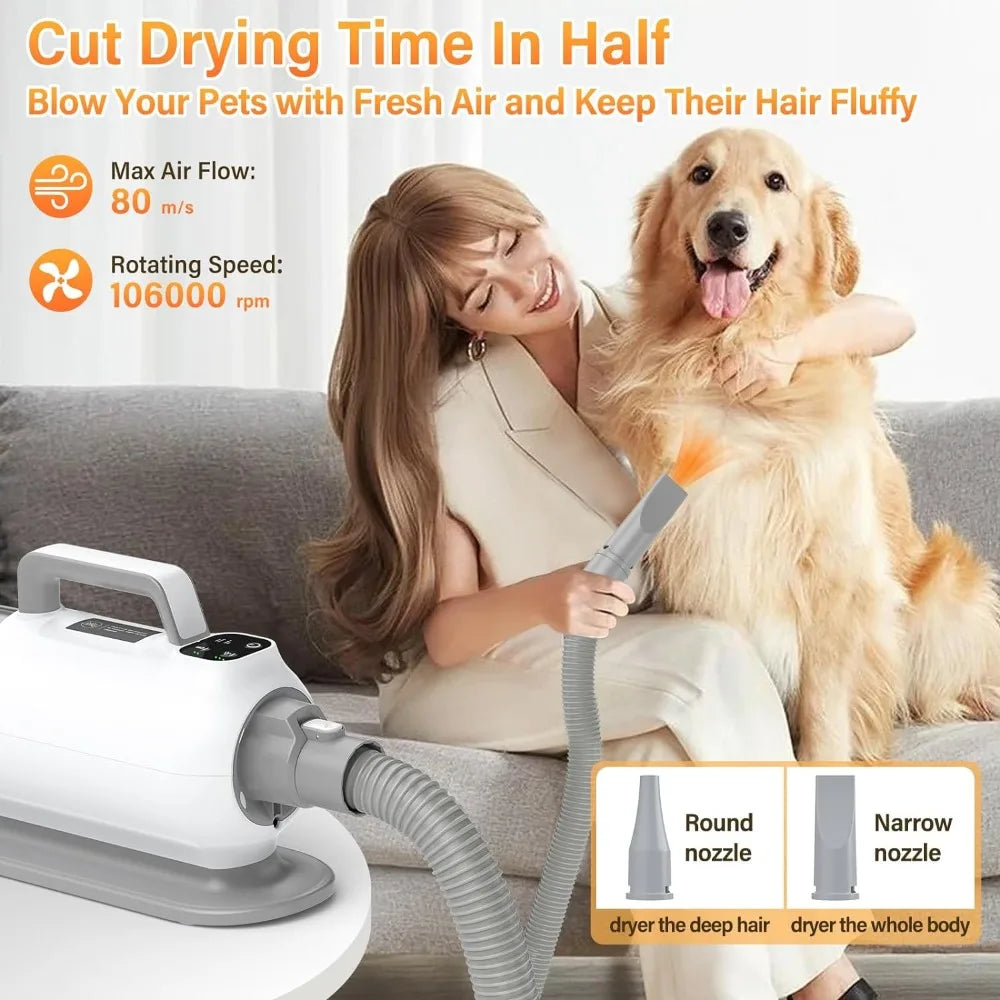 Hair Dryer Pet Grooming Vacuum